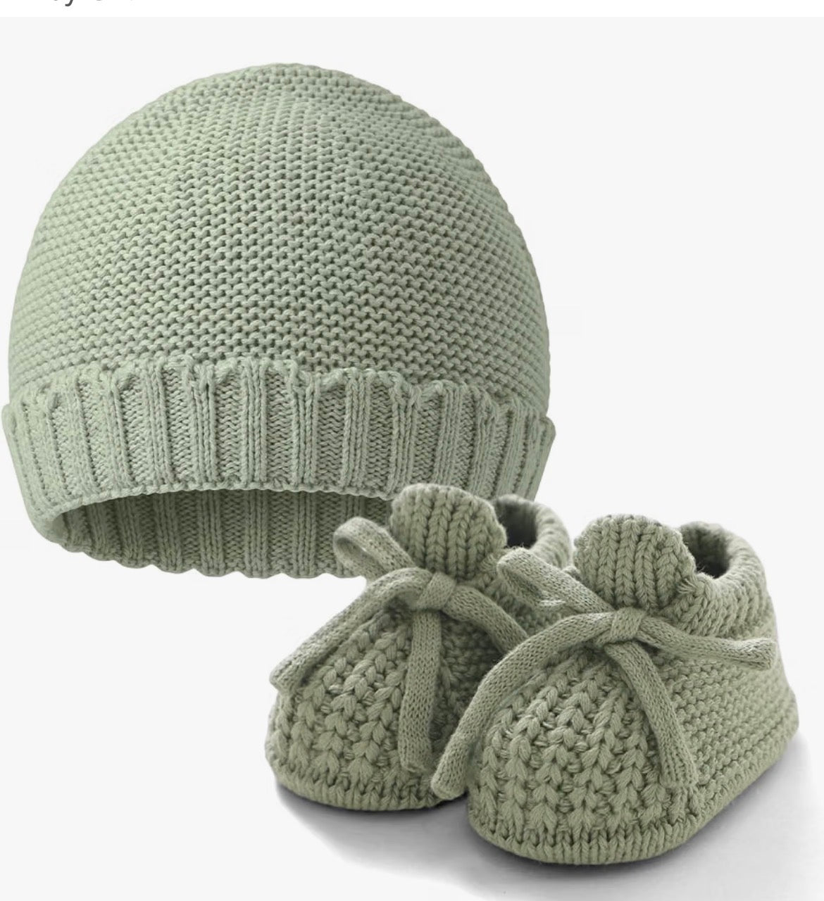 Set gorro con zapatos tejidos