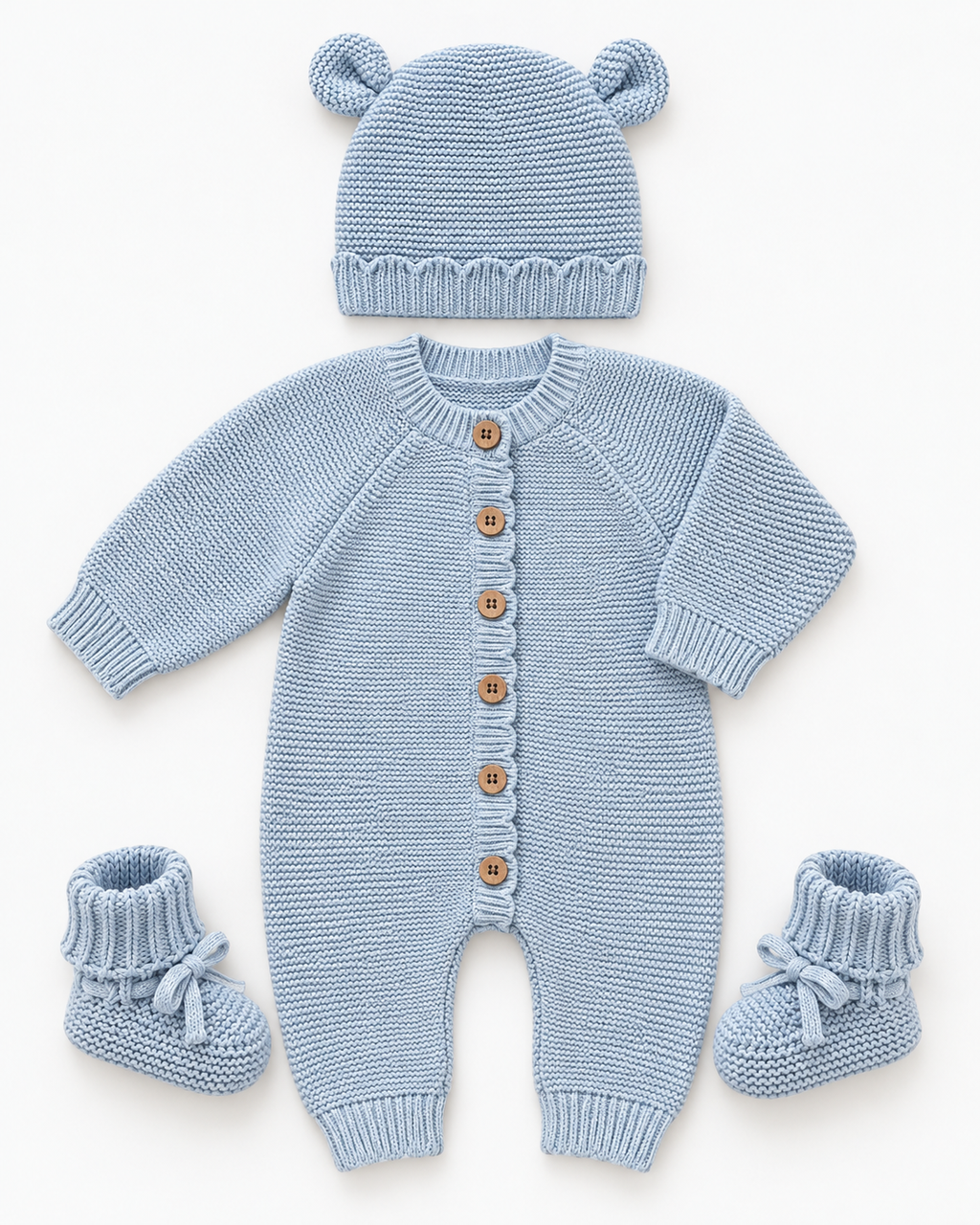 Conjunto de Algodón Tejido para Bebé Personalizado