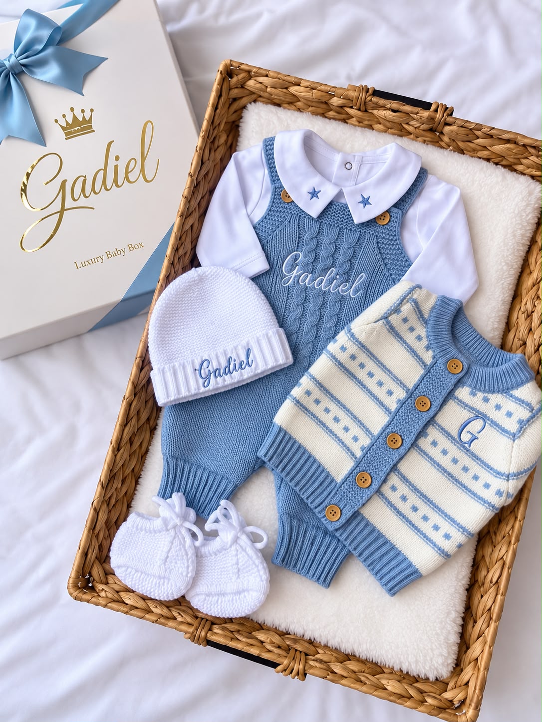 Set tejido perzonalizado para bebé