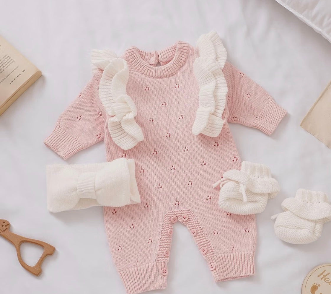Set tejido rosa personalizado
